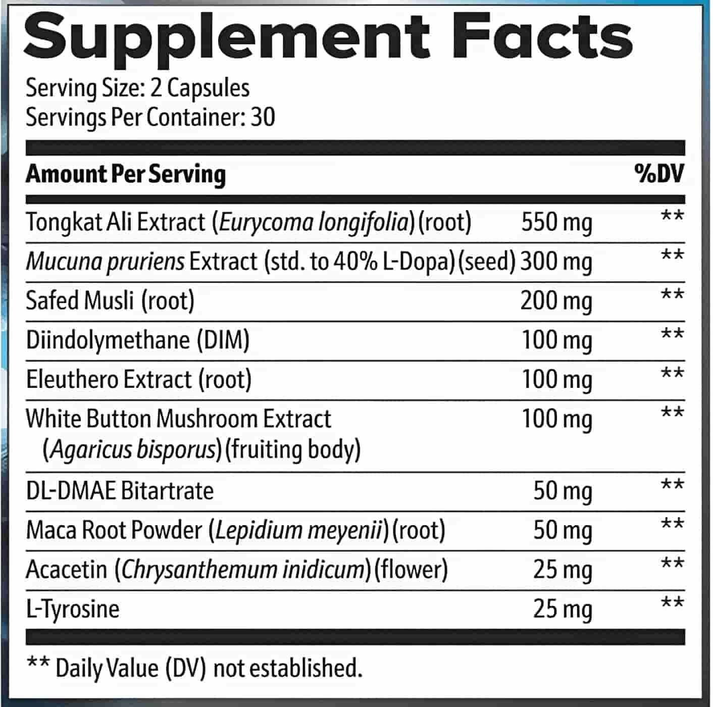Critical T Supplement Facts